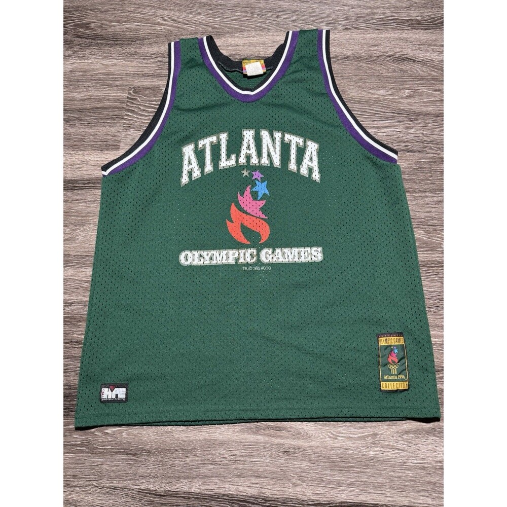 Vtg Olympics Games Collection Mens XL Basketball Jersey Two Hype 1996 Atlanta